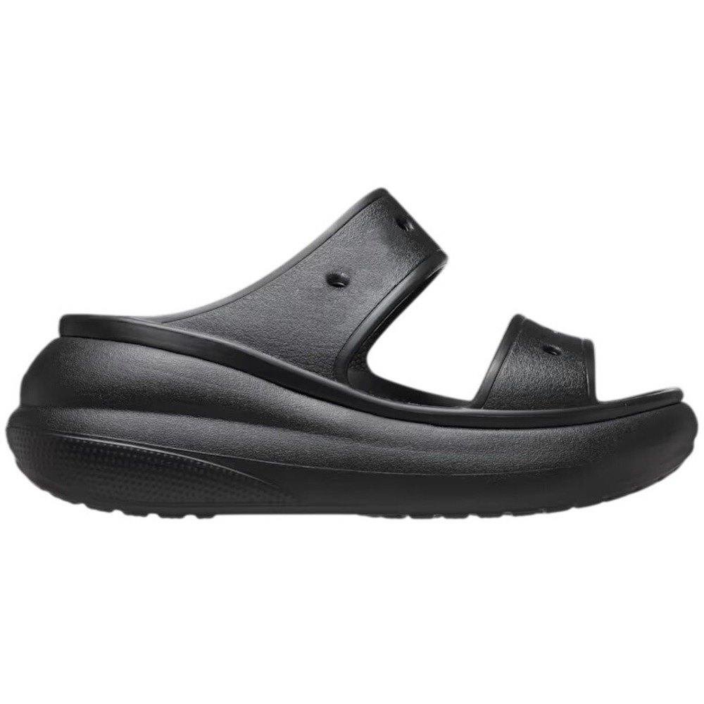 Crocs Crush Sandal Black Noir Platform Two Strap 207670-001 Mens 8 Womens 10